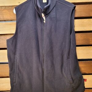 Men's Black Fleece Vest